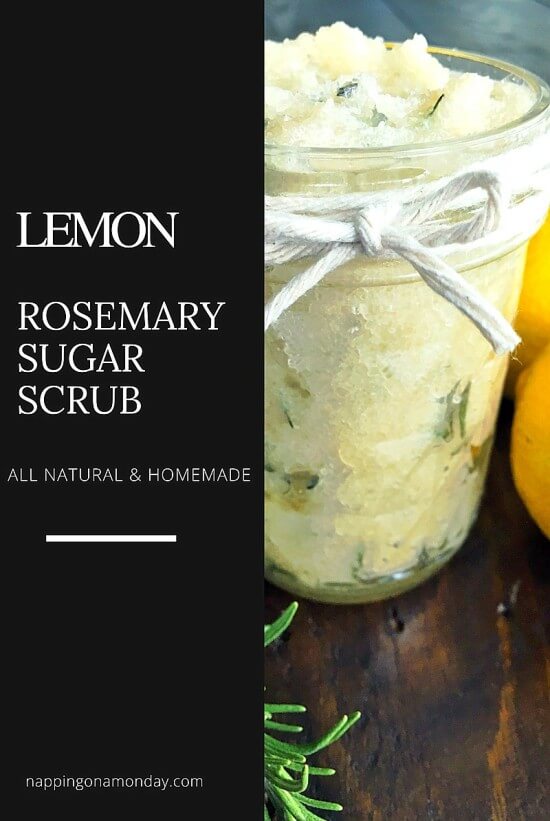 All Natural Lemon Rosemary Sugar Scrub